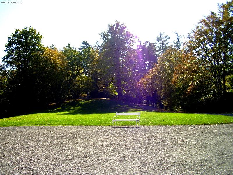 Foto: Lavička-Fotka je pořízená v zámeckém parku v Hradci nad Moravicí.