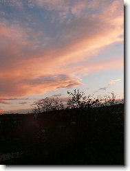 Zimní západ slunce