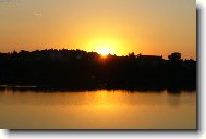 západ na Plumlovské přehradě